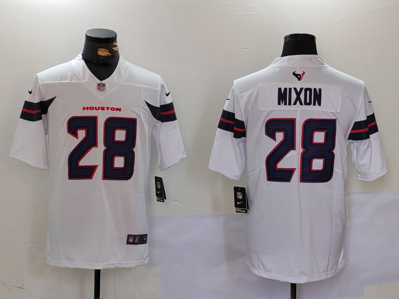Men's Houston Texans Joe Mixon #28 White Jersey